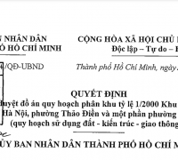 Đồ án quy hoạch phân khu tỷ lệ 1/2000 Khu dân cư Bắc Xa Lộ Hà Nội, Phường Thảo Điền, Quận 2