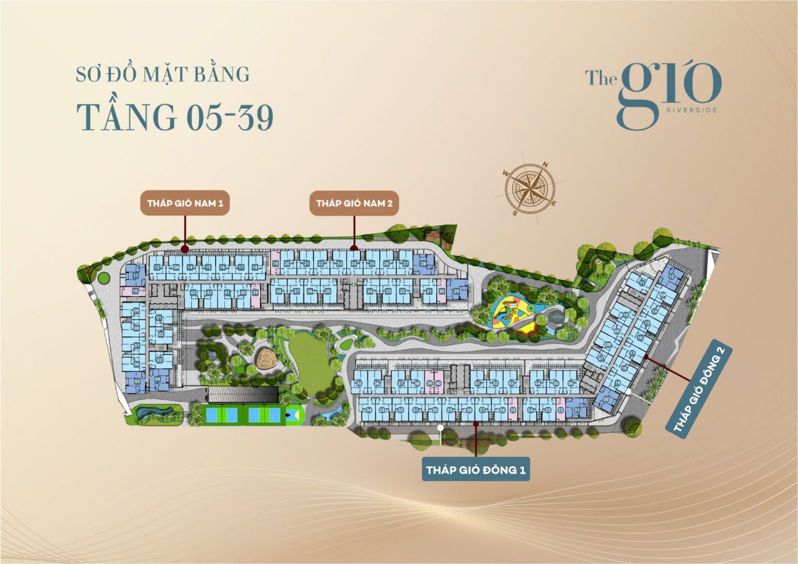 Mặt bằng căn hộ The Gió Riverside